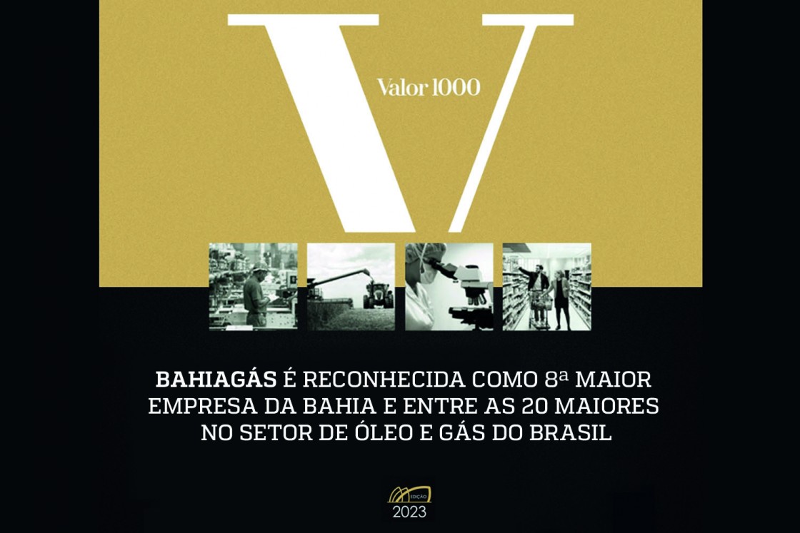 Bahiagás é reconhecida como 8ª maior empresa da Bahia e entre as 20 maiores no setor de óleo e gás do Brasil