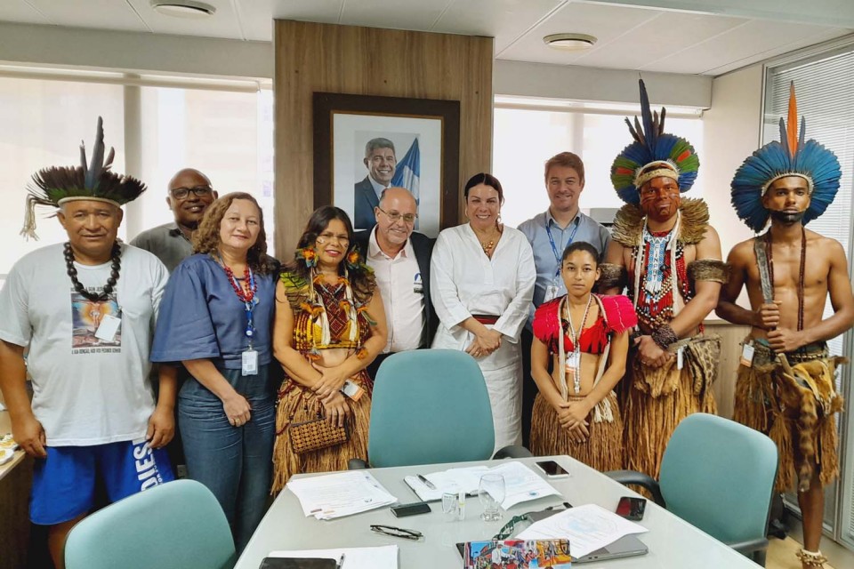 Bahiagás recebe a visita de lideranças do povo Pataxó e Tupinambá